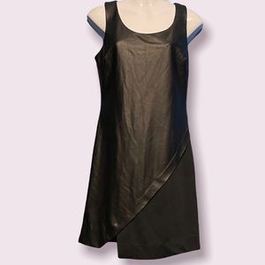 Metaphor Black Vegan Leather Sleeveless Dress size S